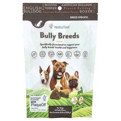 Bully Breeds, For Dogs, Hickory Smoked Bacon, 50 Soft Chews, 8.8 oz (250 g)