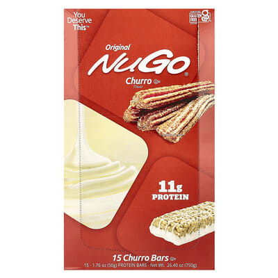 Original, Protein Bars, Churro , 15 Bars,1.76 oz (50 g) Each