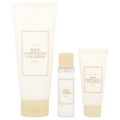 Набор для очищения лица Rice Whip Facial Cleanser, 3 предмета