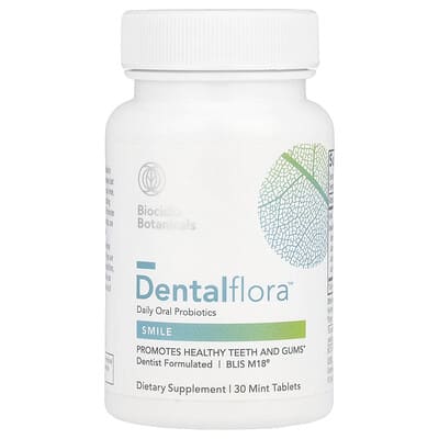 Dentalflora™ Ежедневные пробиотики для полости рта, 30 мятных таблеток