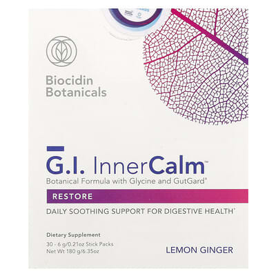 G.I. Inner Calm™, Lemon Ginger, 30 стиков, 0.21 oz (6 g) каждый