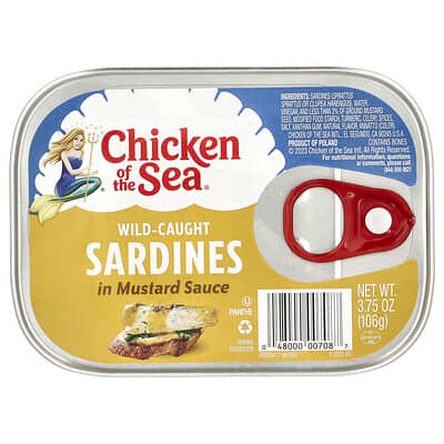 Дикие сардины в горчичном соусе, 3.75 oz (106 g)