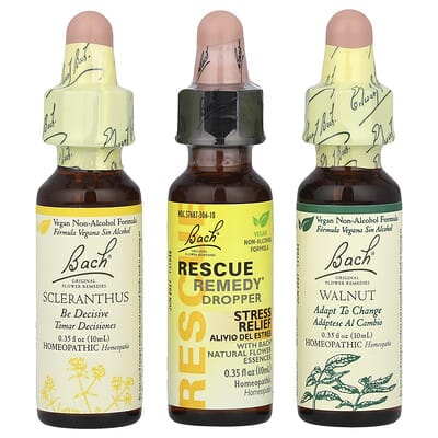 Набор Original Flower Remedies, дорожный набор, 3 капельницы, 0.35 fl oz (10 ml) каждая