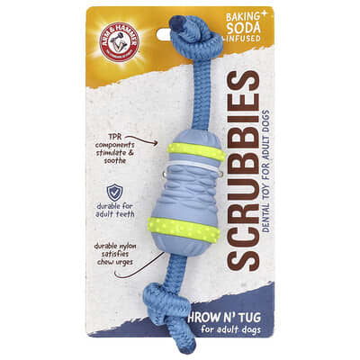 Игрушка Scrubbies Dental Toy For Adult Dogs Throw N' Tug 1 Toy