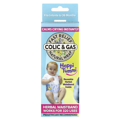 Happi Tummi обертывание для младенцев Colic & Gas Natural Wrap Blue