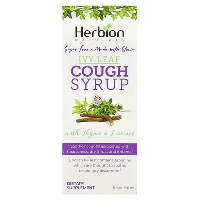 Naturals, Ivy Leaf Cough Syrup With Thyme & Licorice, Sugar Free, 5 fl oz (150 ml)