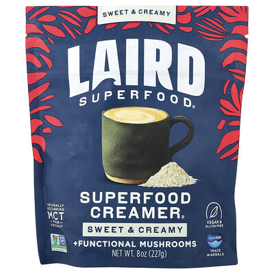 Сливки для суперфуда Superfood Creamer® + Functional Mushrooms, Sweet & Creamy, 8 oz (227 g)