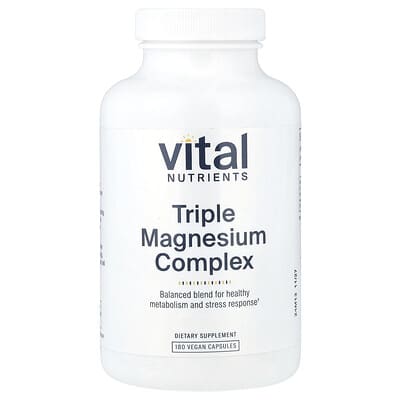 Комплекс магния Triple Magnesium Complex, 180 веганских капсул (250 mg на капсулу)