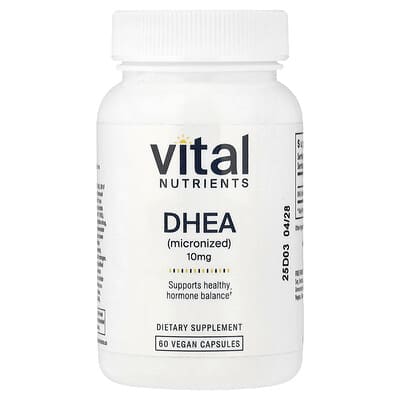 DHEA (Micronized), 10 mg, 60 Vegan Capsules добавки