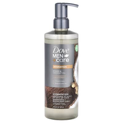 Dove Men + Care Шампунь и кондиционер 2-в-1, имбирь и кокосовое масло, 17.5 fl oz (517 ml)