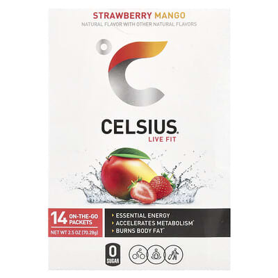 Напиток Live Fit, клубника-манго, 14 пакетиков, 0.18 oz (5.02 g) каждый