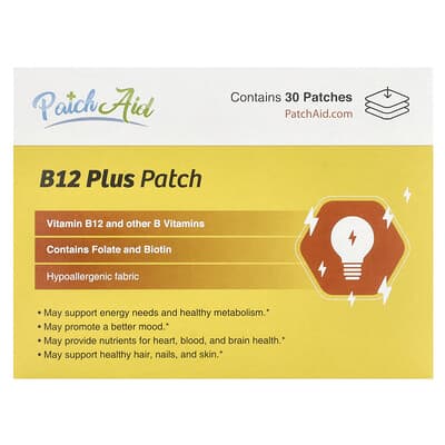 Пластыри B12 Plus, 30 шт.