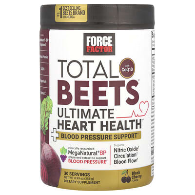 Total Beets® с CoQ10, для здоровья сердца, Black Cherry, 8.99 oz (255 g)