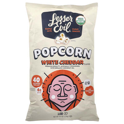 Popcorn, White Cheddar , 4.6 oz (130 g)