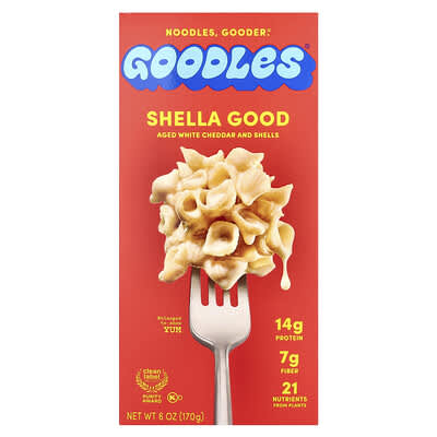 Shella Good, Aged White Cheddar and Shells, 6 oz (170 g)