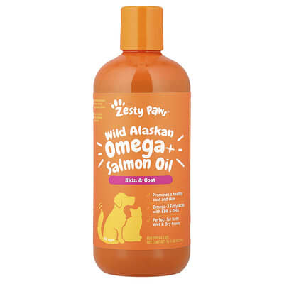 Wild Alaskan Omega + Salmon Oil, Для собак и кошек, Все возрасты, 16 fl oz (473 ml)