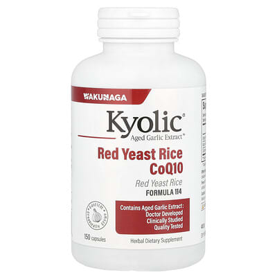 Aged Garlic Extract™, красный дрожжевой рис плюс CoQ10, Formula 114, 150 капсул