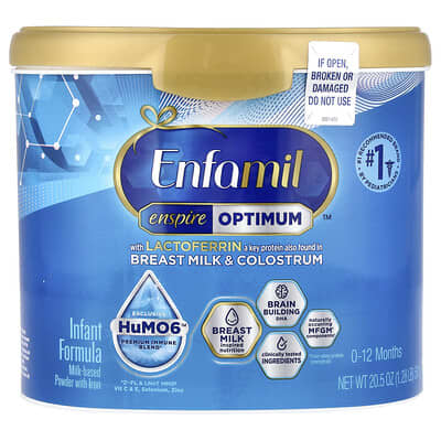Enspire Optimum™ детская смесь на молочной основе с железом, 0-12 месяцев, 20.5 oz (581 g)