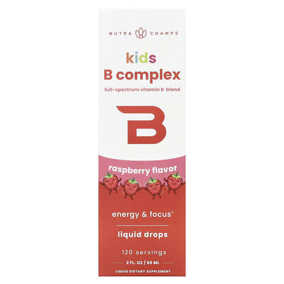 Kids B Complex, Raspberry, 2 fl oz (60 ml)