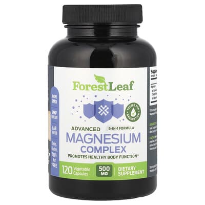 Комплекс магния Forest Leaf Advanced Magnesium Complex, 500 mg, 120 вегетарианских капсул