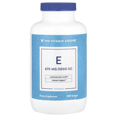 Витамин E, 670 mg (1,000 IU), 240 мягких капсул