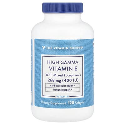 Витамин E High Gamma с Mixed Tocopherols, 120 капсул