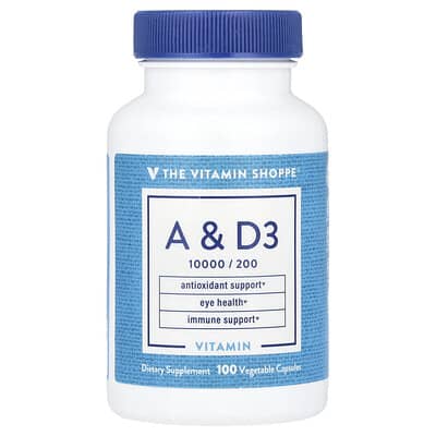 Витамины Vitamin A & D3, 100 капсул