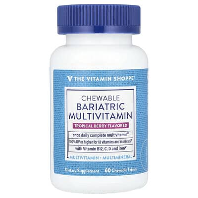 Chewable Bariatric Multivitamin, Tropical Berry, 60 Chewable Tablets