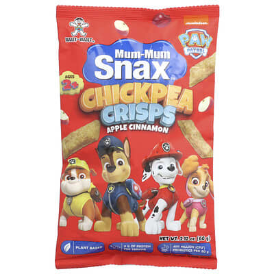 Mum-Mum Snax™, Чипсы из нута Paw Patrol™, для детей от 2 лет, яблочное корица, 2.12 oz (60 g)