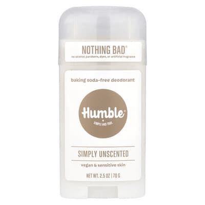 Baking Soda-Free Deodorant, Simply Unscented, 2.5 oz (70 g)