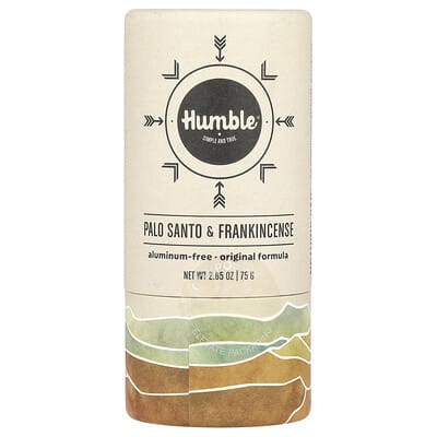 Humble Brands дезодорант без алюминия, Palo Santo & Frankincense, 2.65 oz (75 g)
