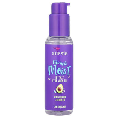 Aussie Miracle Moist, интенсивное увлажняющее масло с маслом авокадо и жожоба, 3.2 fl oz (95 ml)