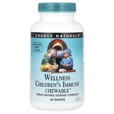 Детская жевательная добавка Wellness Immune, вкус ягоды, 60 вафель