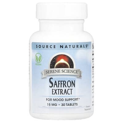 Serene Science®, экстракт шафрана, 15 mg, 30 таблеток