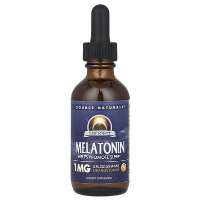 Мелатонин, апельсин, 1 mg, 2 fl oz (59.14 ml)