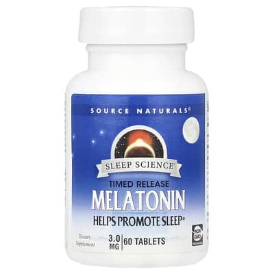 Melatonin Sleep Science®, пролонгированного действия, 3 mg, 60 таблеток