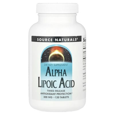 Source Naturals Альфа-липоевая кислота, пролонгированного действия, 120 таблеток