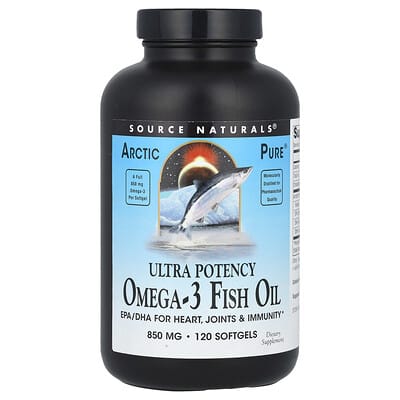 Рыбий жир Arctic Pure®, Ultra Potency Omega-3, 850 mg, 120 мягких капсул
