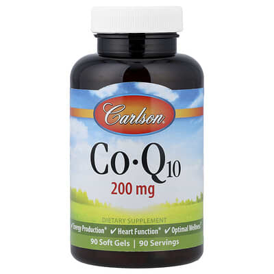 Carlson CoQ10, 200 mg, 90 мягких капсул