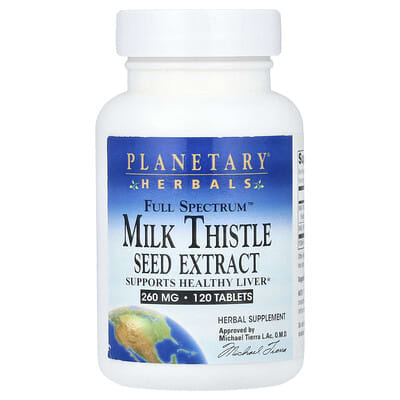 Planetary Herbals Full Spectrum™ экстракт семян расторопши, 120 таблеток