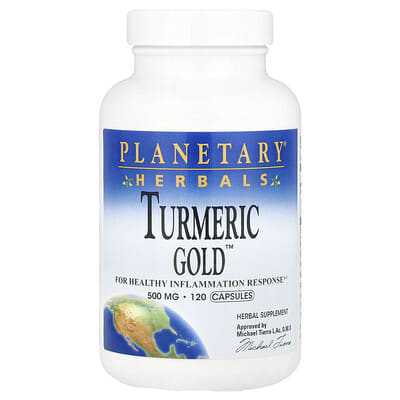 Planetary Herbals Turmeric Gold™, 500 mg, 120 капсул