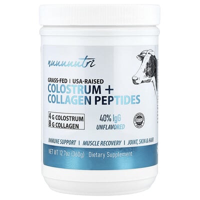 Коллаген и пептиды Nutri Colostrum + Collagen Peptides, Unflavored, 12.7 oz (360 g)