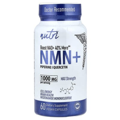 NMN+, Max Strength, 60 веганских капсул