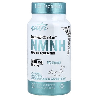 Nutri NMNH, максимальная сила, 60 веганских капсул