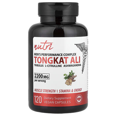 Мужские комплексные капсулы Nutri Performance Complex Tongkat Ali, 120 Vegan Capsules