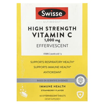 Ultiboost™, High Strength Vitamin C, Strawberry, 1,000 mg, 3 Tubes, 20 Effervescent Tablets Each
