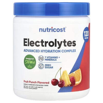 Электролиты, комплекс для гидратации, вкус Fruit Punch, 1 lb (468 g)