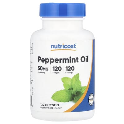 Nutricost Peppermint Oil, 50 mg, 120 мягких капсул
