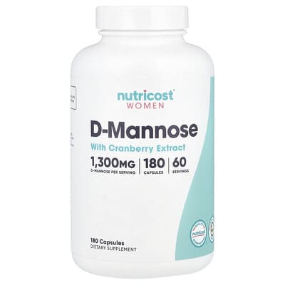 Женский D-Mannose с экстрактом клюквы, 180 капсул