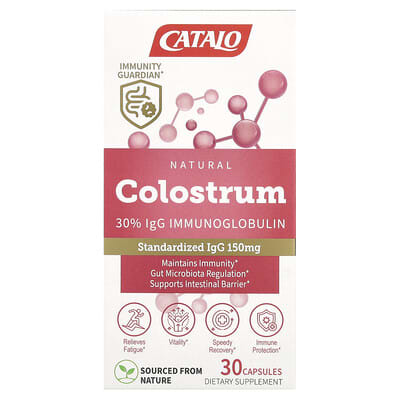 Натуральный молозиво 30% IgG Immunoglobulin, 30 капсул (500 mg Per Capsule)